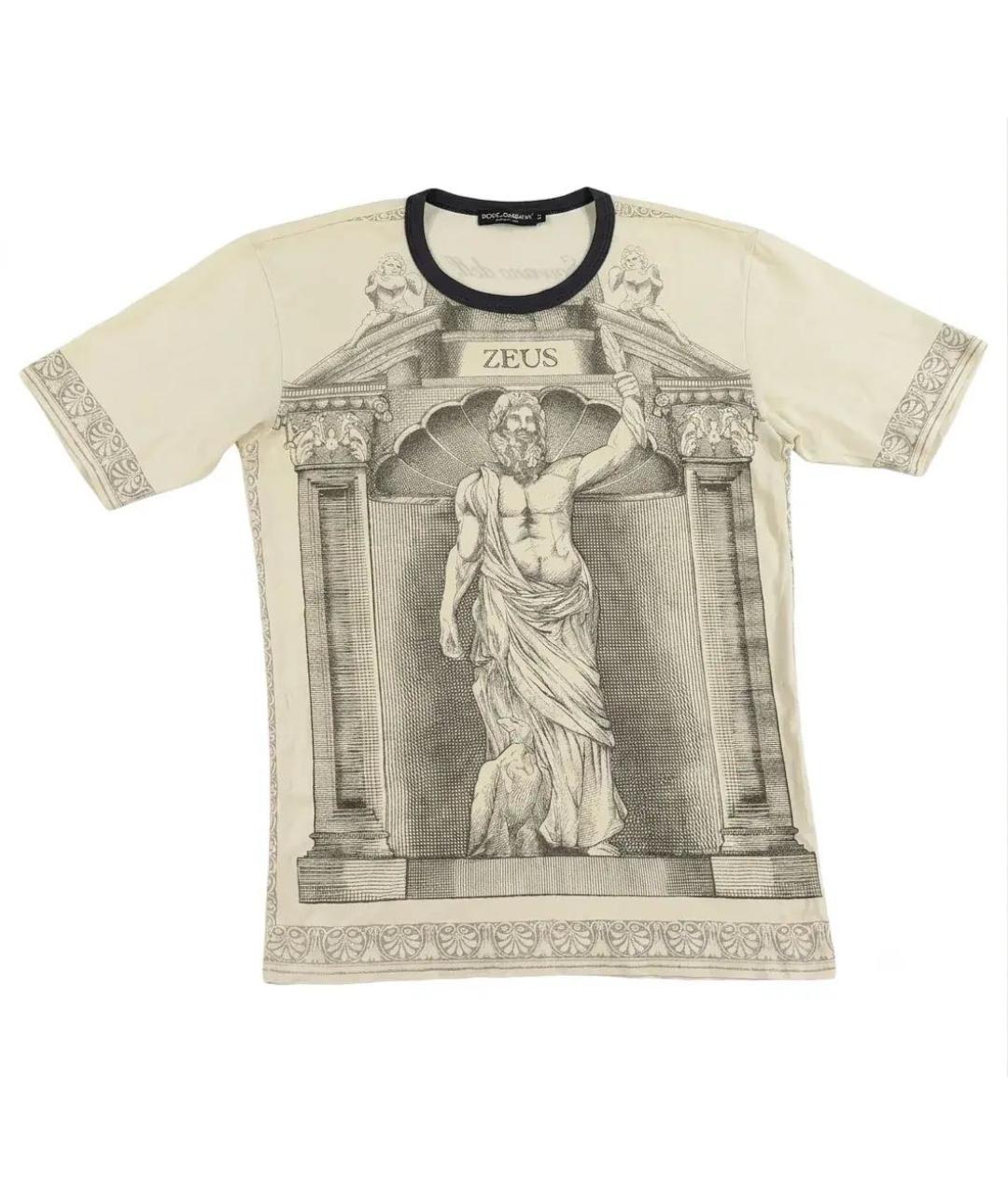 DOLCE&GABBANA Антрацитовая хлопковая футболка, фото 1