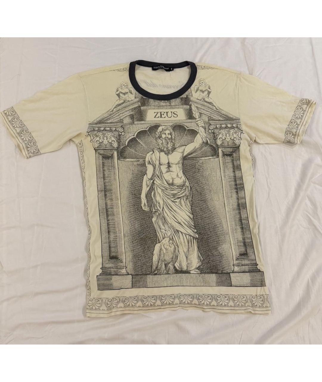 DOLCE&GABBANA Антрацитовая хлопковая футболка, фото 3