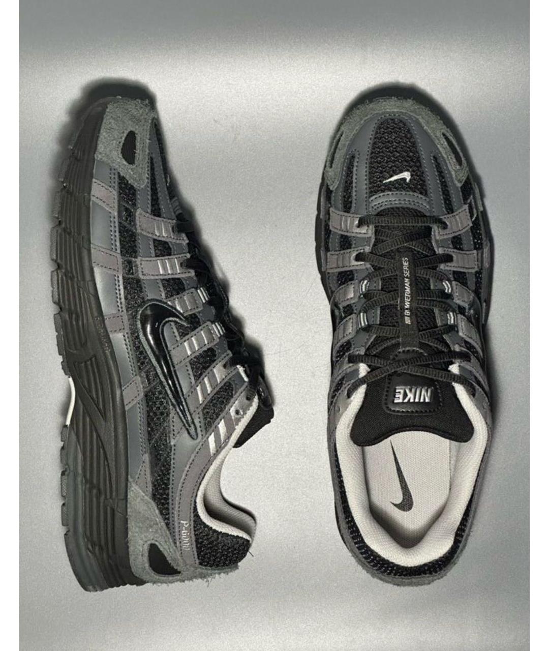 NIKE Антрацитовые синтетические низкие кроссовки / кеды, фото 6