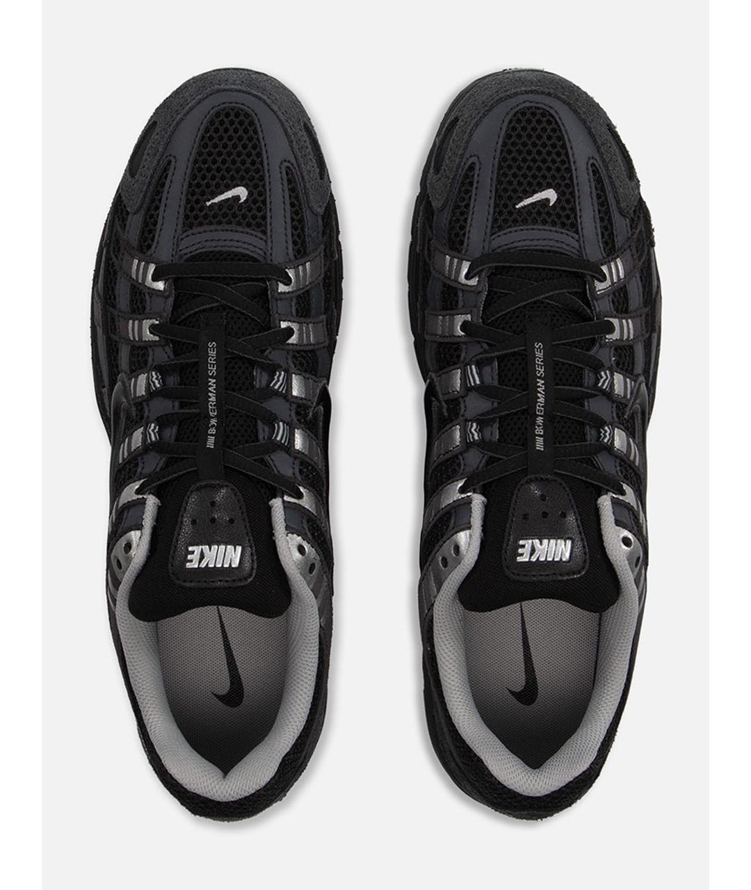 NIKE Антрацитовые синтетические низкие кроссовки / кеды, фото 3