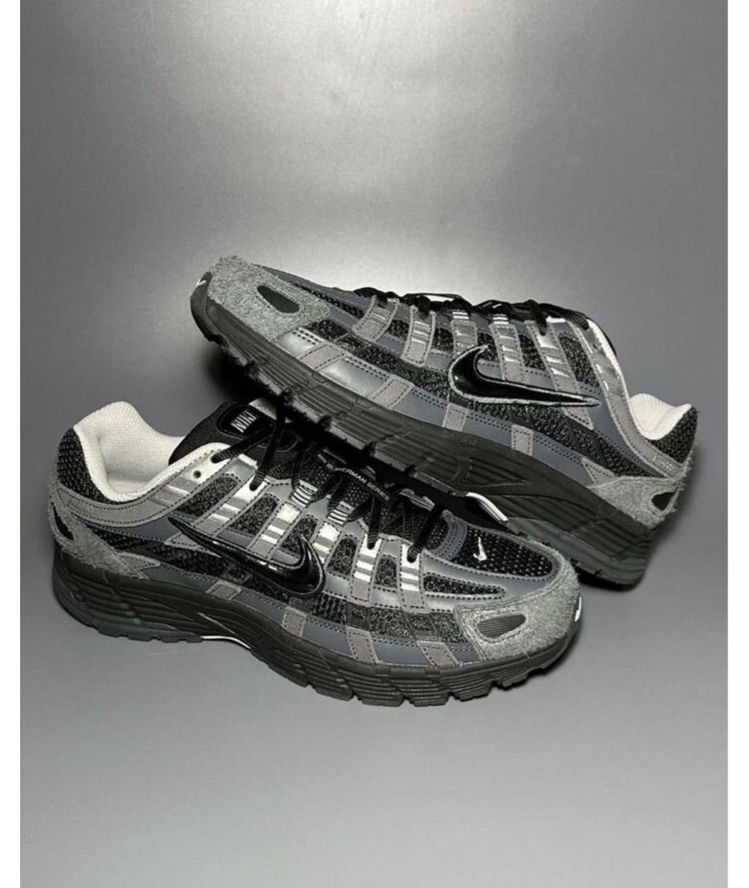 NIKE Антрацитовые синтетические низкие кроссовки / кеды, фото 5