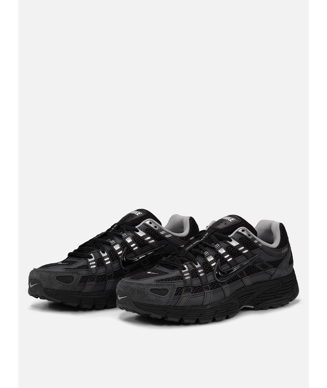 NIKE Антрацитовые синтетические низкие кроссовки / кеды, фото 2