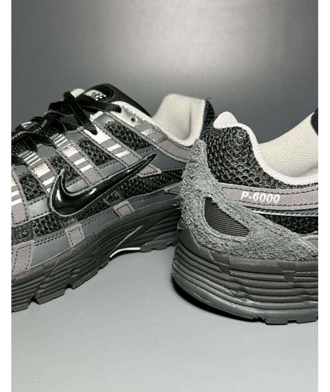 NIKE Антрацитовые синтетические низкие кроссовки / кеды, фото 7