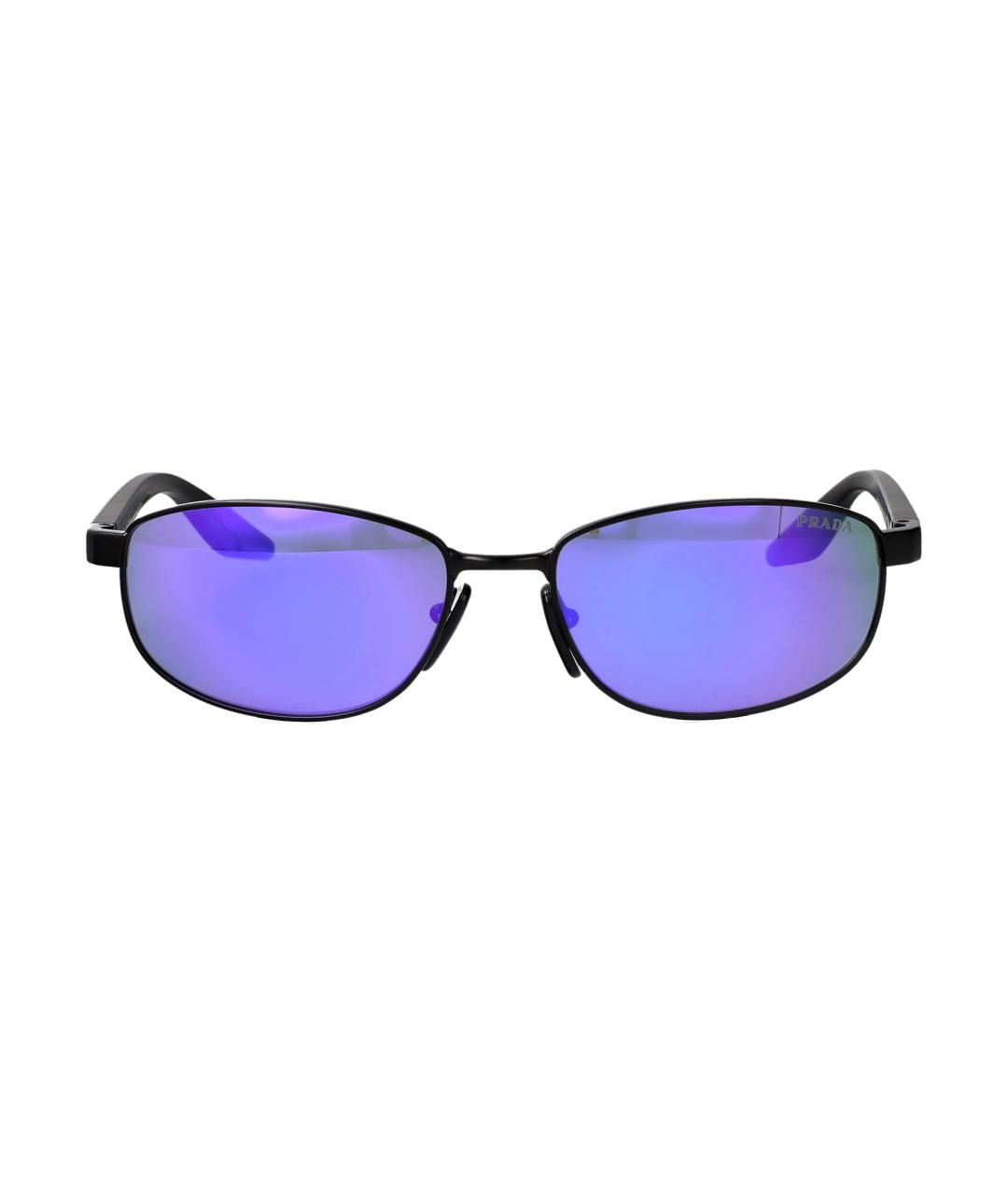PRADA Черные металлические солнцезащитные очки, фото 1