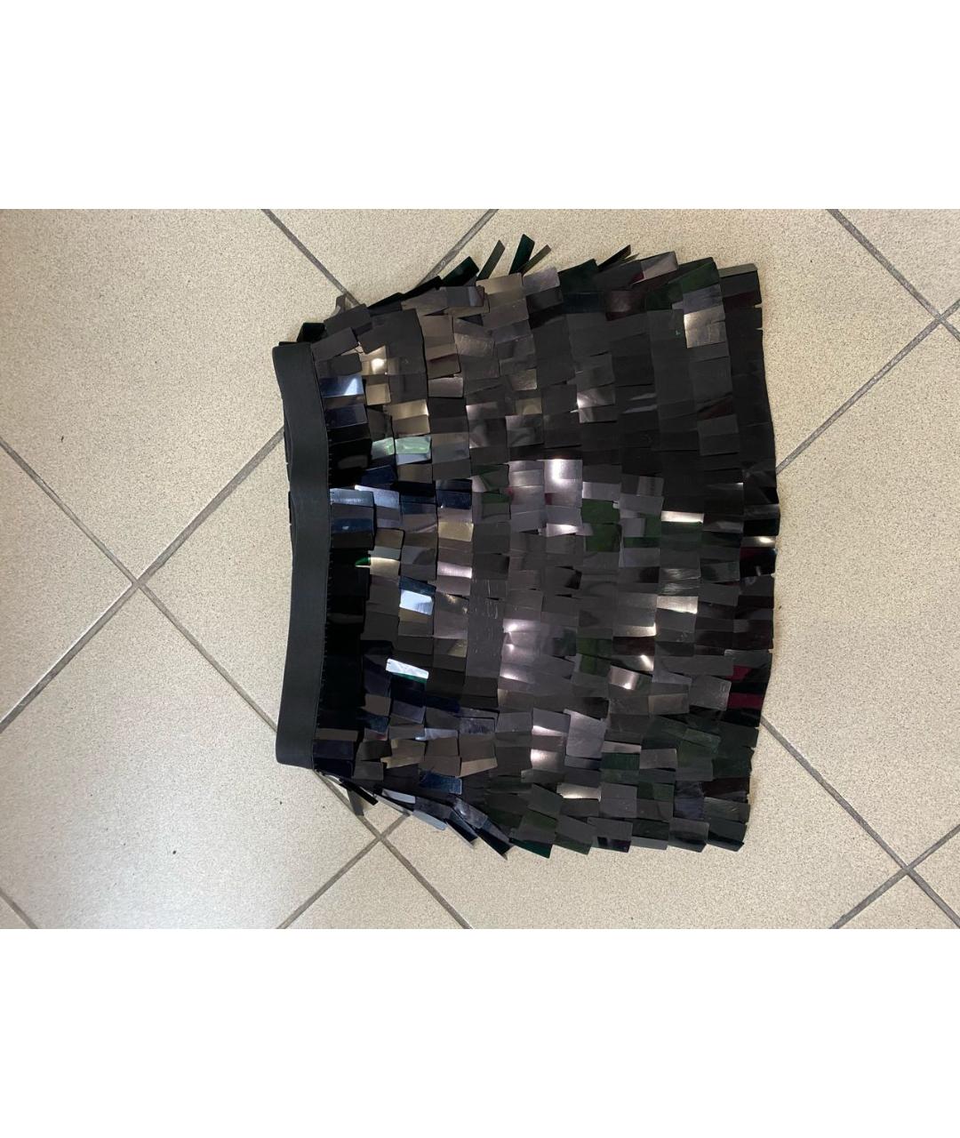DKNY Черная полиэстеровая юбка мини, фото 2