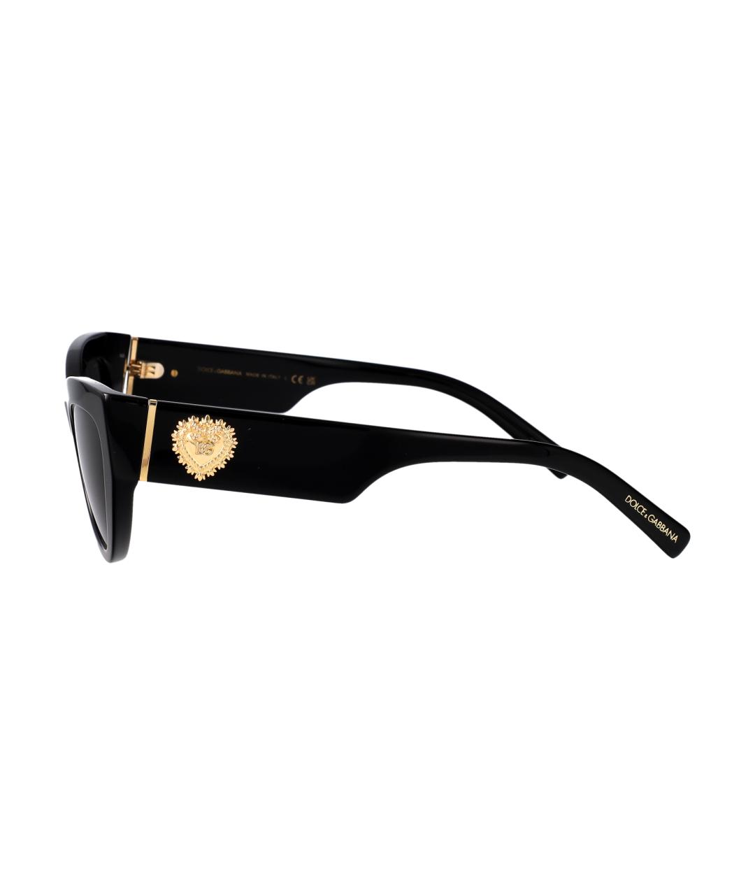 DOLCE&GABBANA Черные пластиковые солнцезащитные очки, фото 3