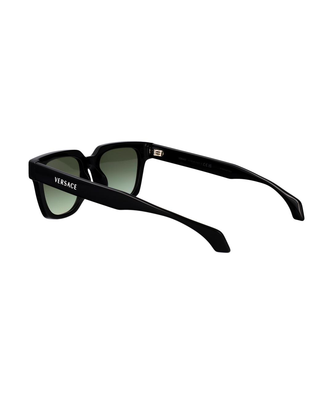 VERSACE Черные пластиковые солнцезащитные очки, фото 4