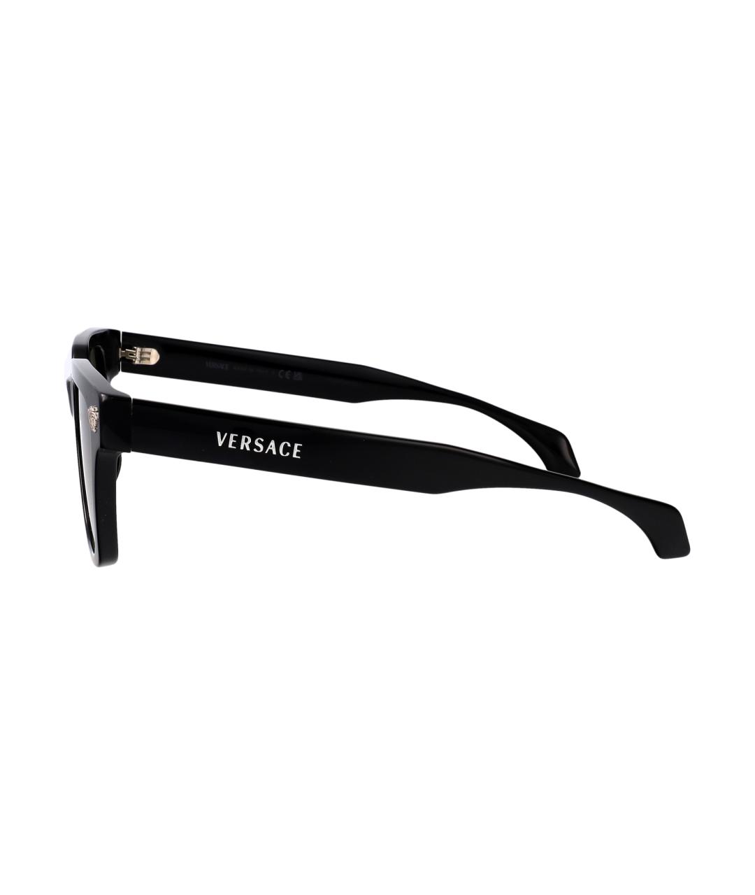 VERSACE Черные пластиковые солнцезащитные очки, фото 3