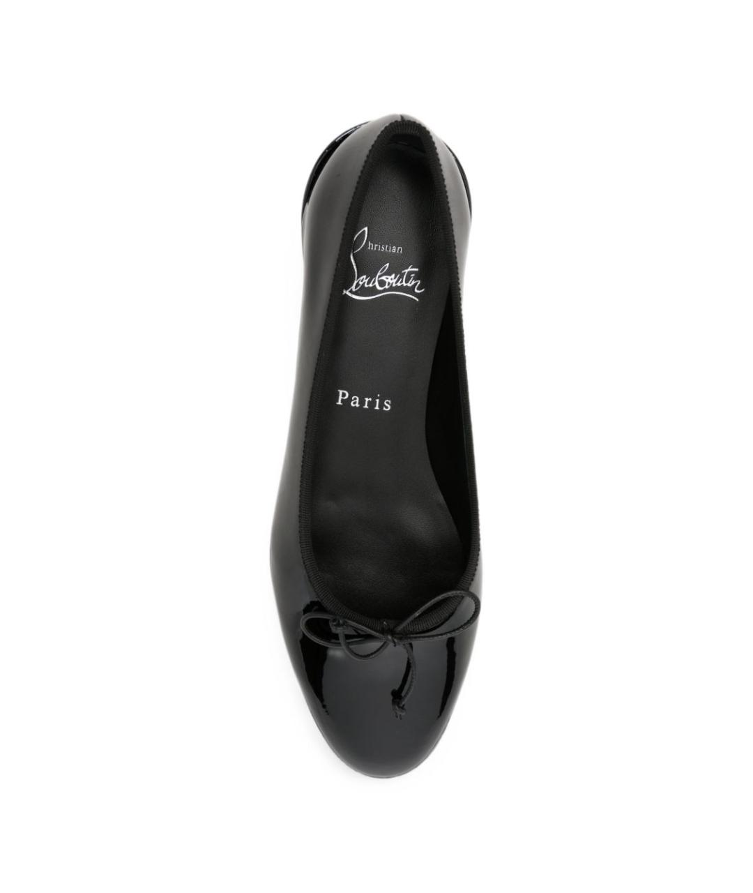 CHRISTIAN LOUBOUTIN Черные кожаные балетки, фото 3