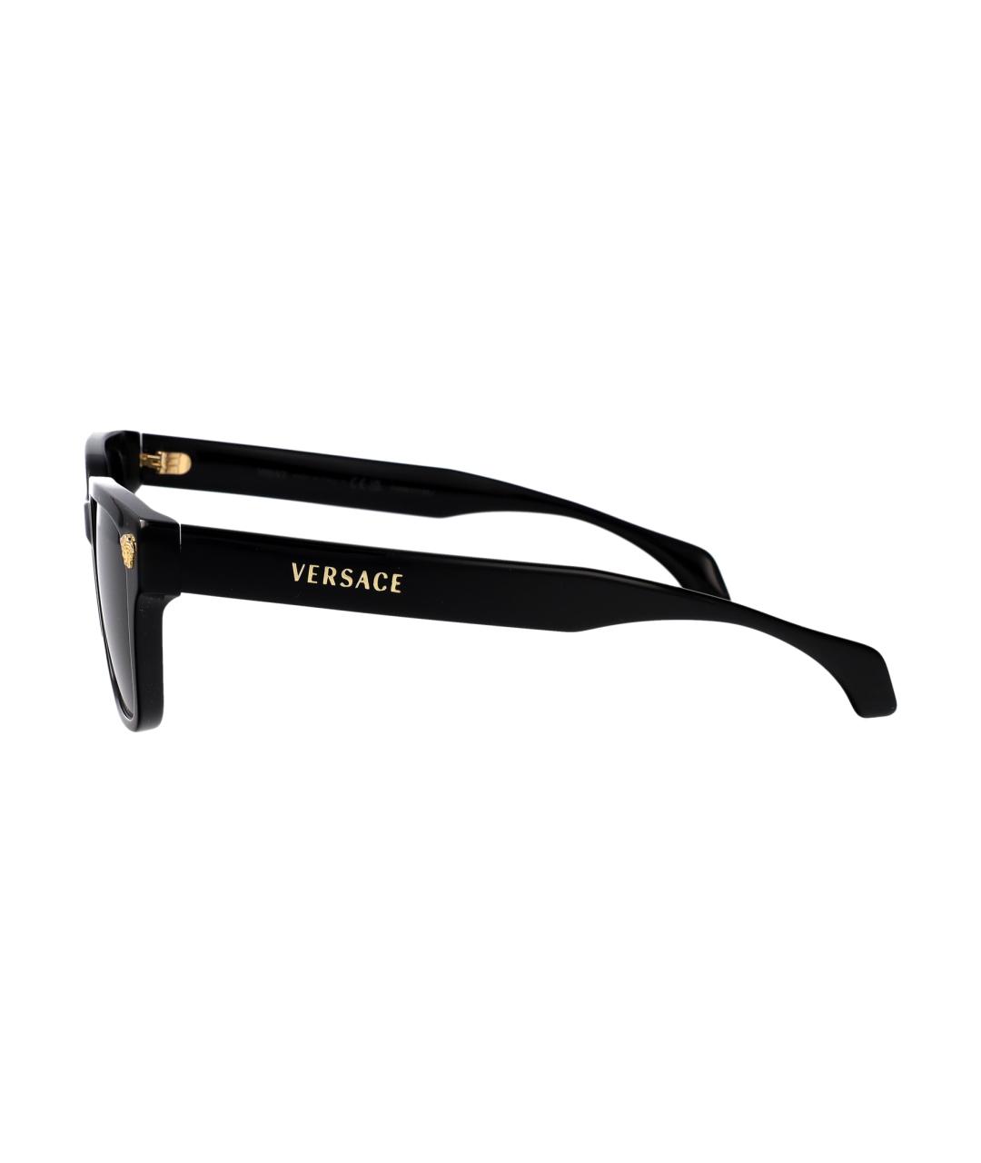 VERSACE Черные пластиковые солнцезащитные очки, фото 3