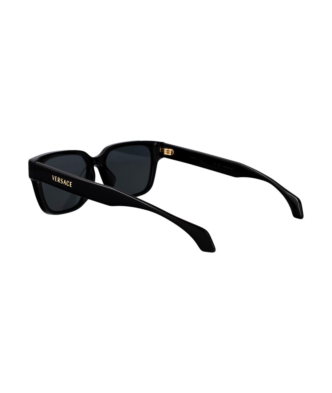 VERSACE Черные пластиковые солнцезащитные очки, фото 4