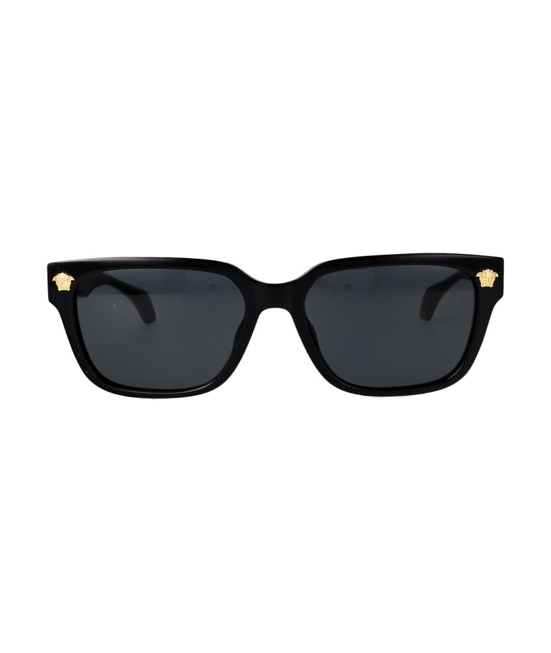 VERSACE Черные пластиковые солнцезащитные очки, фото 1