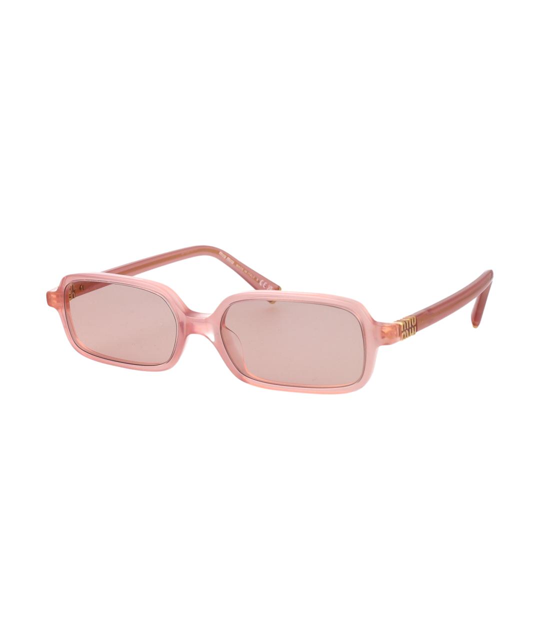 MIU MIU Розовые пластиковые солнцезащитные очки, фото 2
