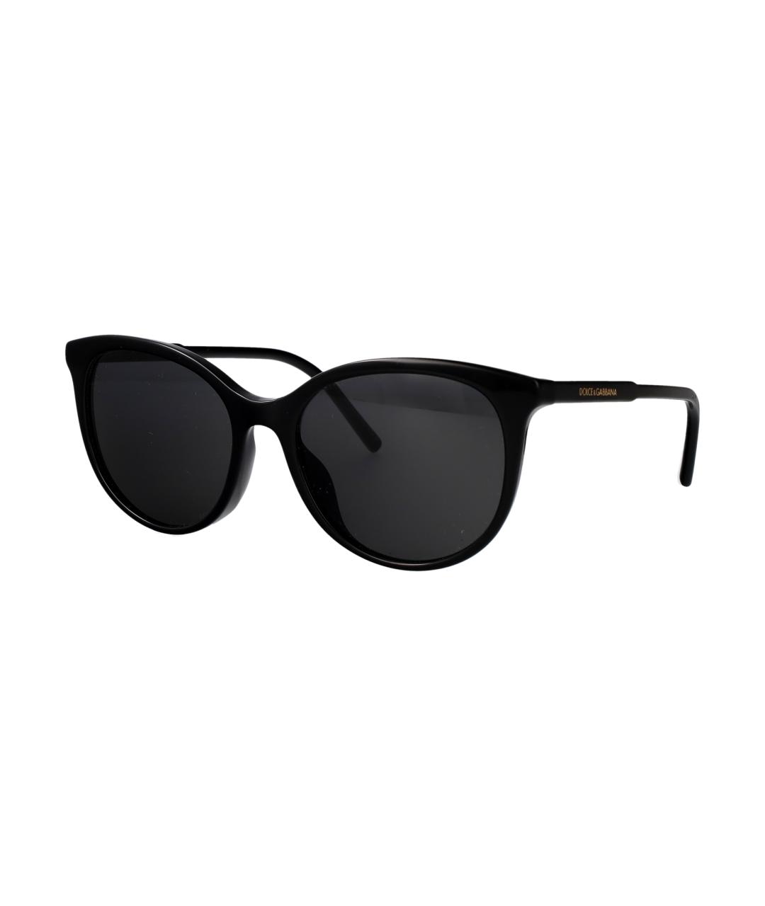 DOLCE&GABBANA Черные пластиковые солнцезащитные очки, фото 2