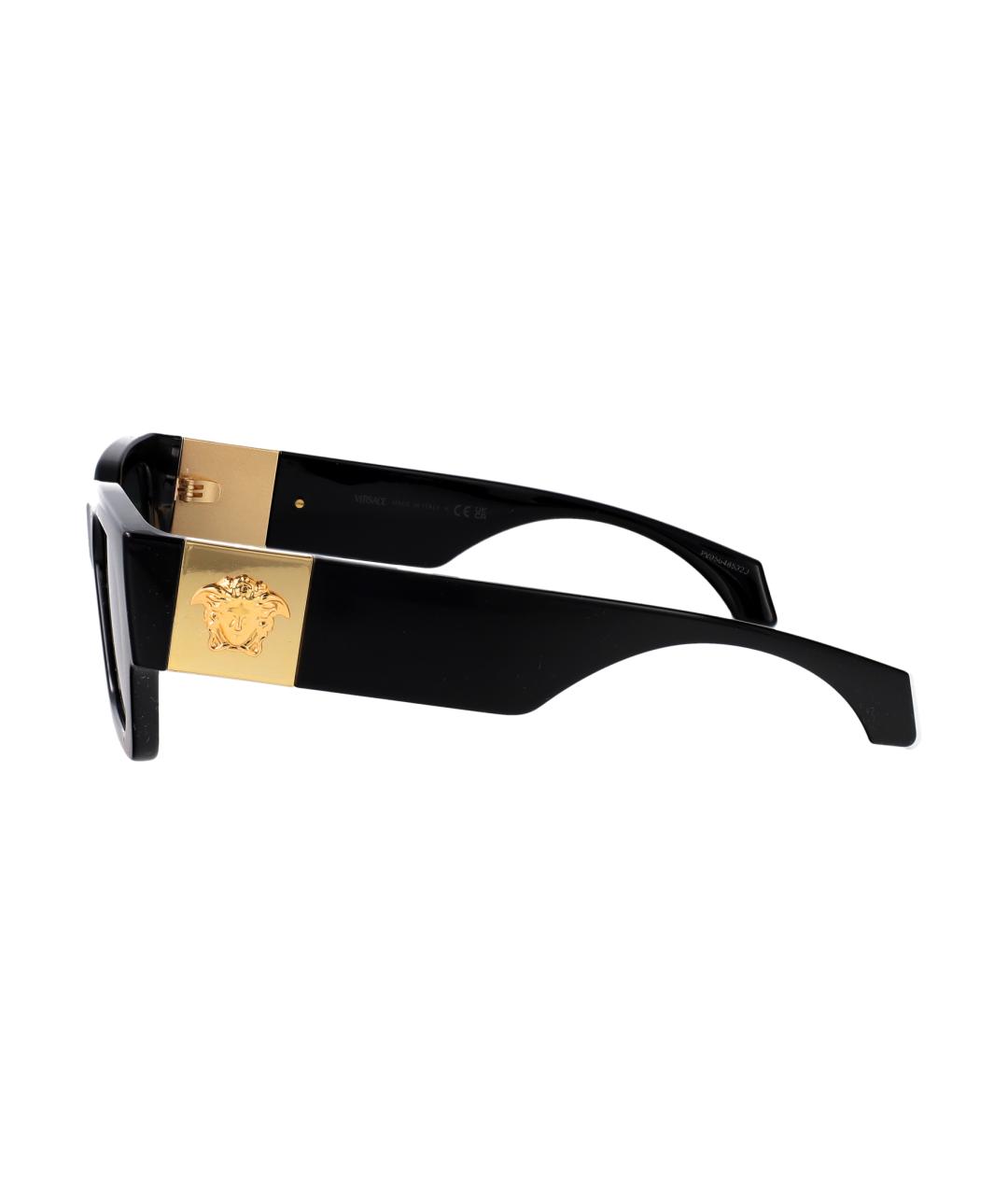 VERSACE Черные пластиковые солнцезащитные очки, фото 3