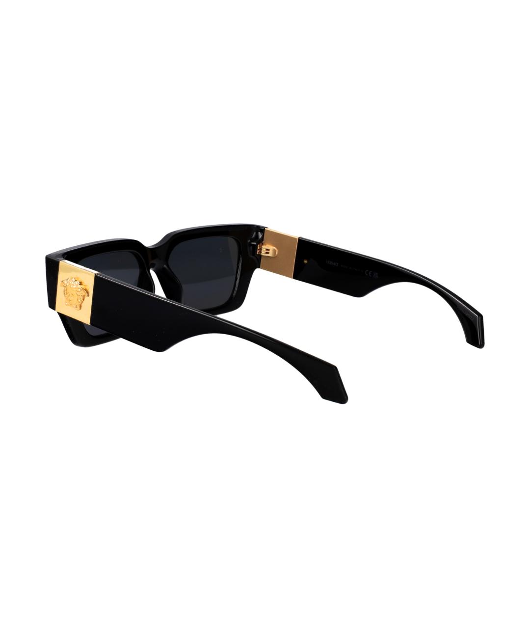 VERSACE Черные пластиковые солнцезащитные очки, фото 4