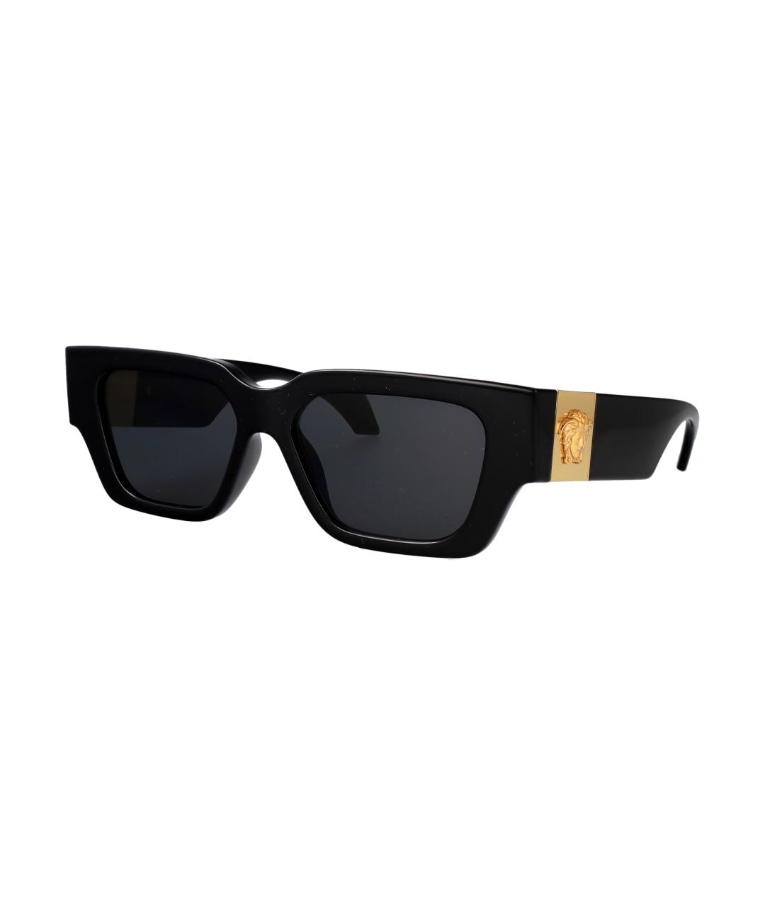 VERSACE Черные пластиковые солнцезащитные очки, фото 2