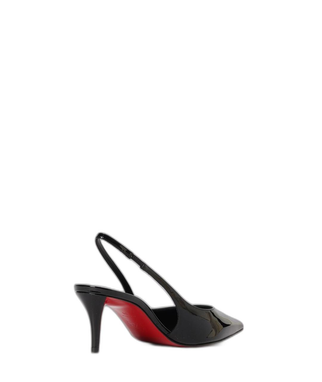 CHRISTIAN LOUBOUTIN Черные кожаные туфли, фото 3