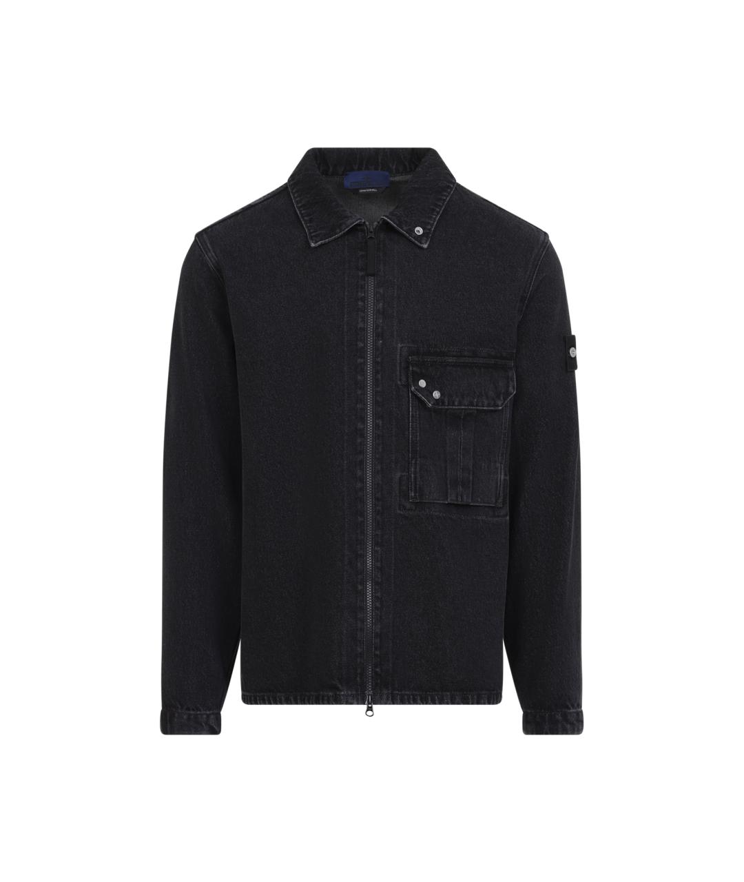 STONE ISLAND Черная хлопковая кэжуал рубашка, фото 1