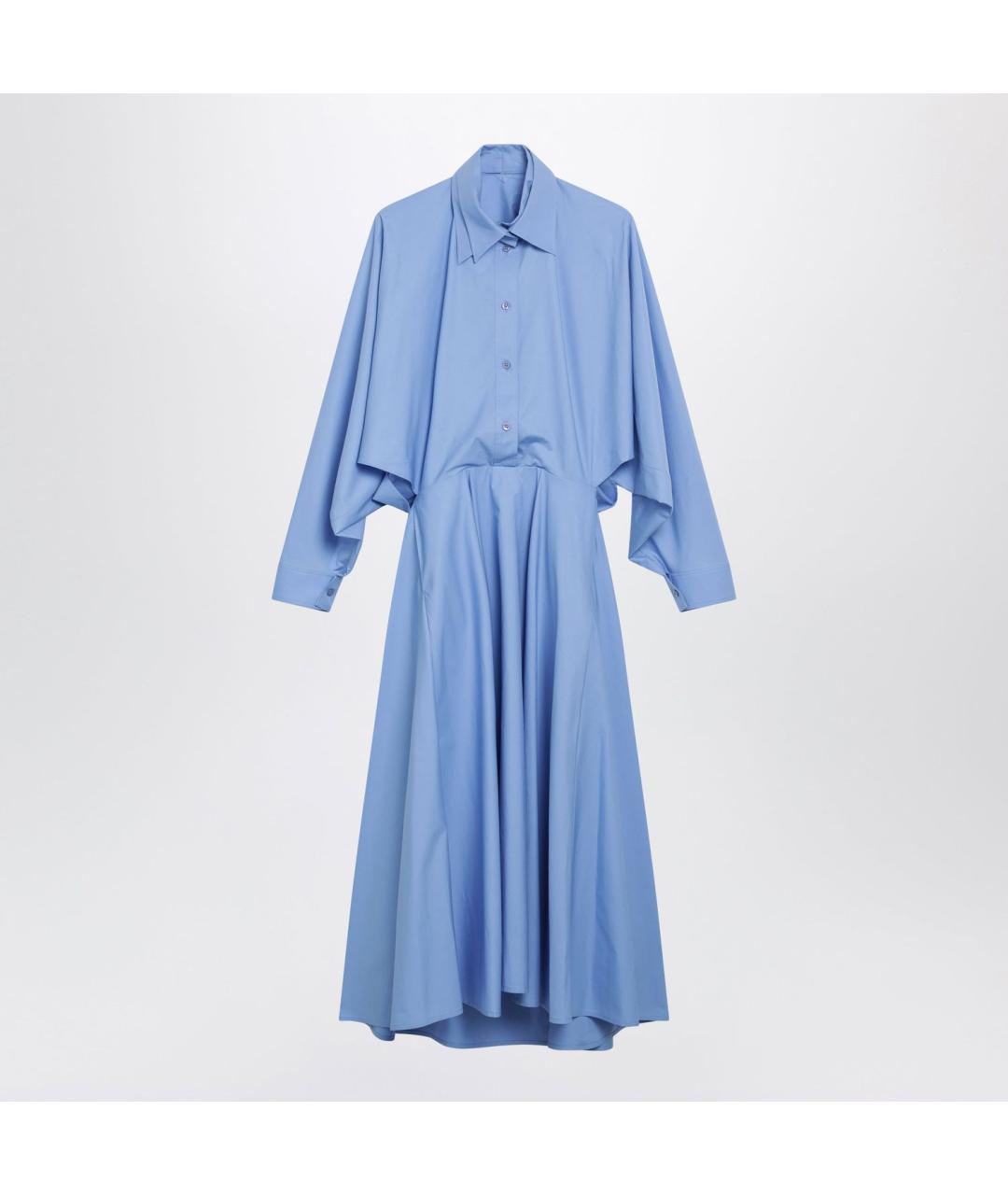 BALENCIAGA Голубое хлопковое повседневное платье, фото 3