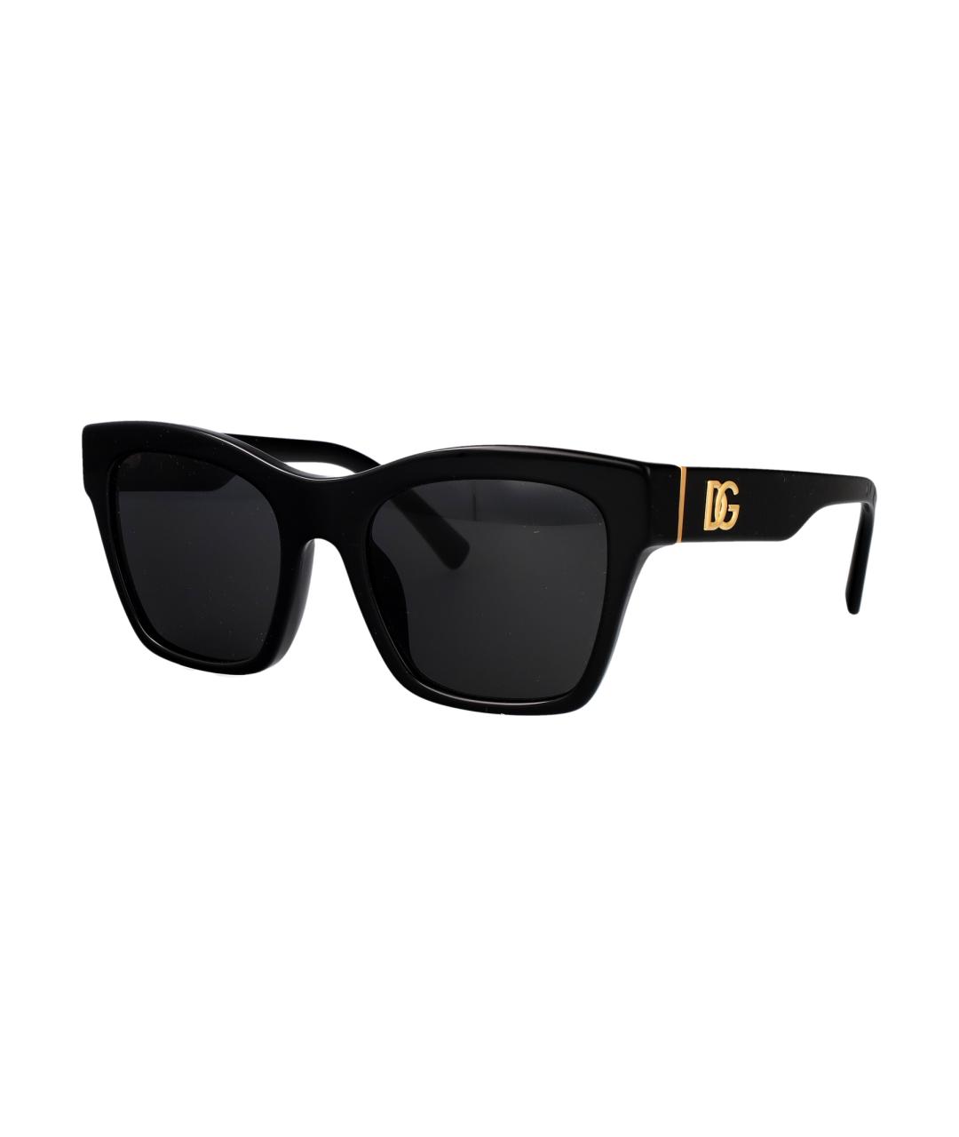 DOLCE&GABBANA Черные пластиковые солнцезащитные очки, фото 2