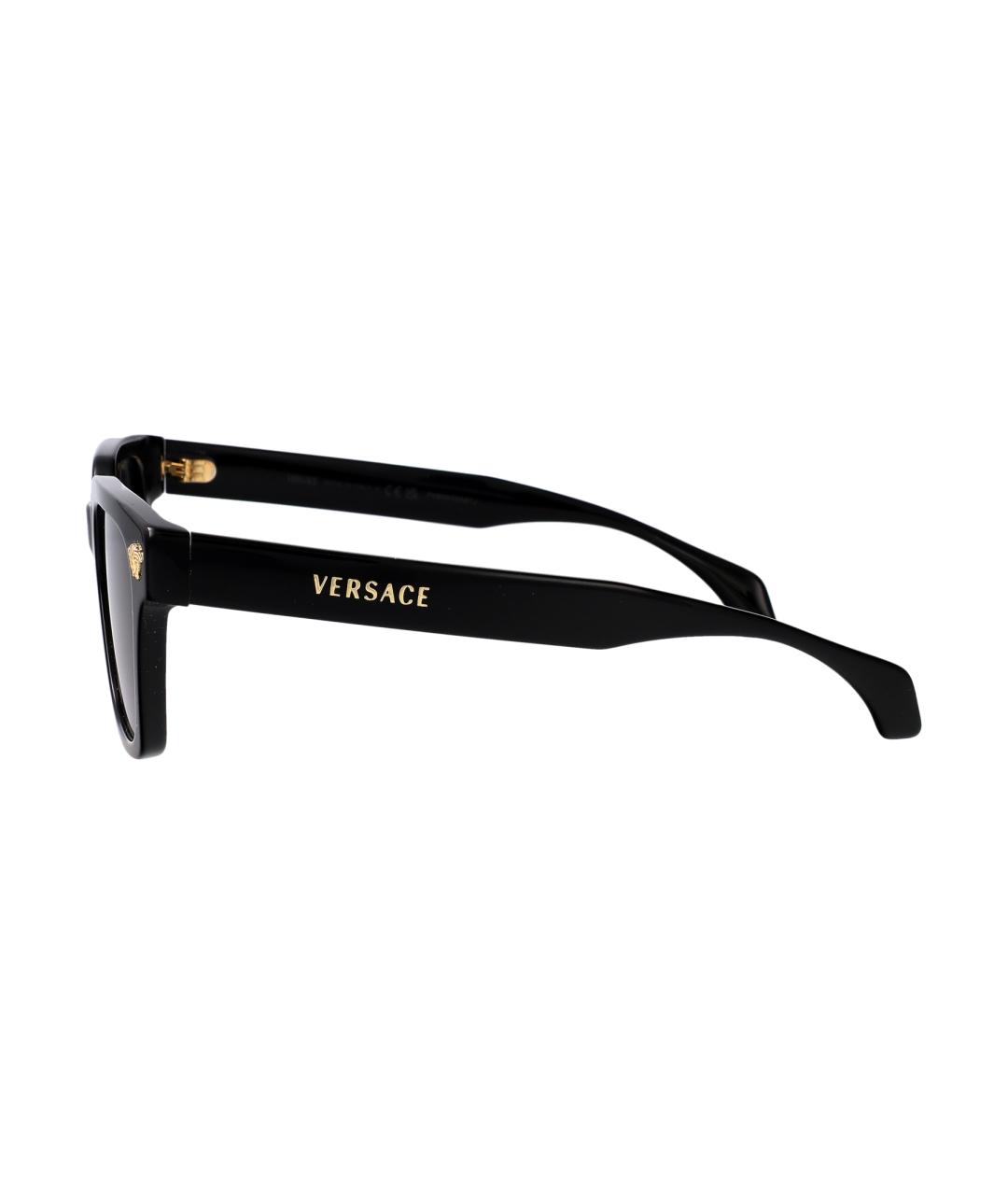 VERSACE Черные пластиковые солнцезащитные очки, фото 3