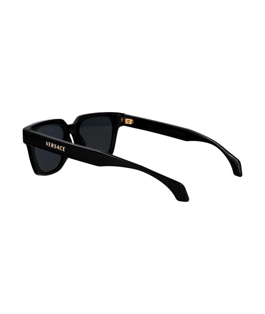 VERSACE Черные пластиковые солнцезащитные очки, фото 4