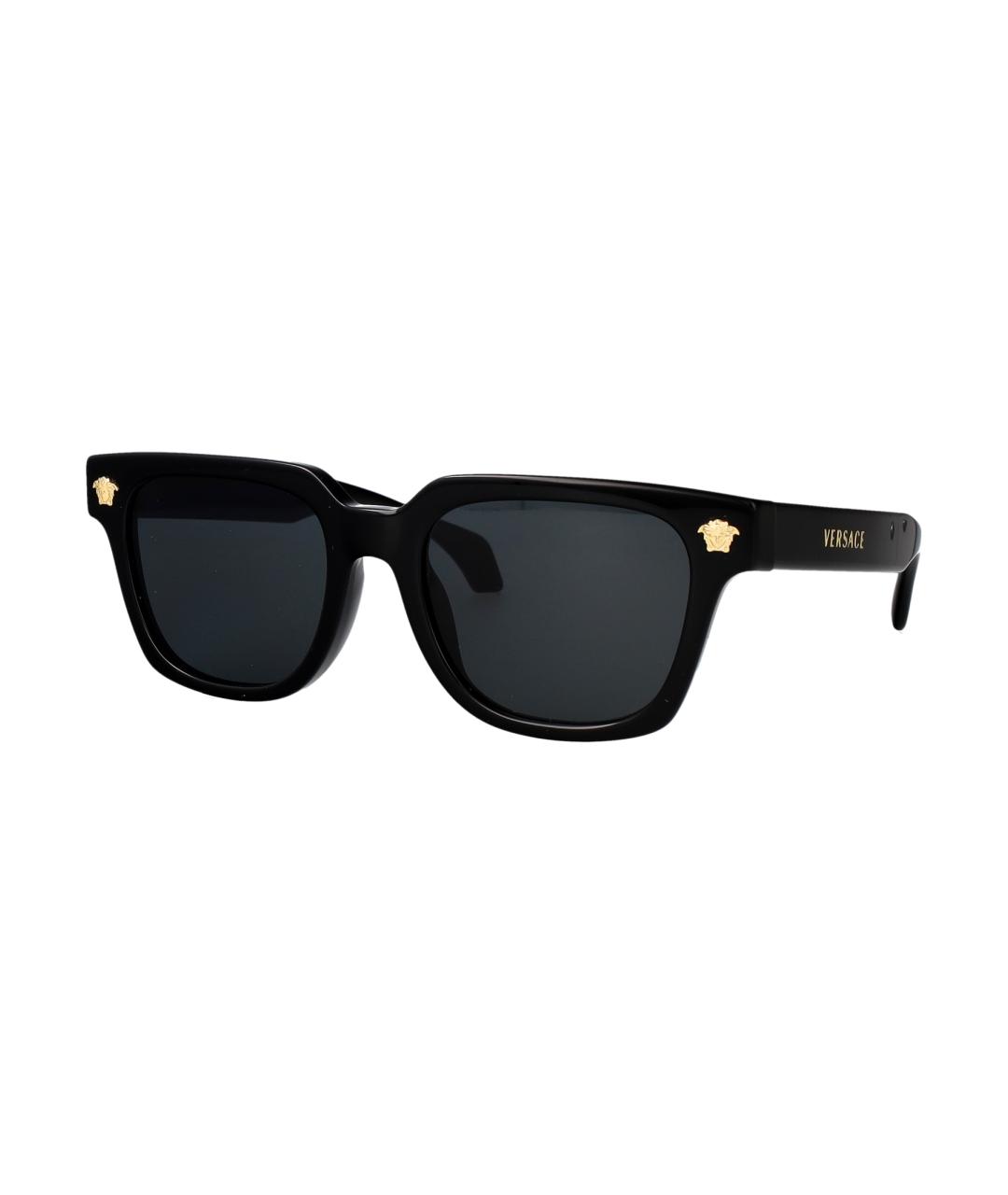 VERSACE Черные пластиковые солнцезащитные очки, фото 2