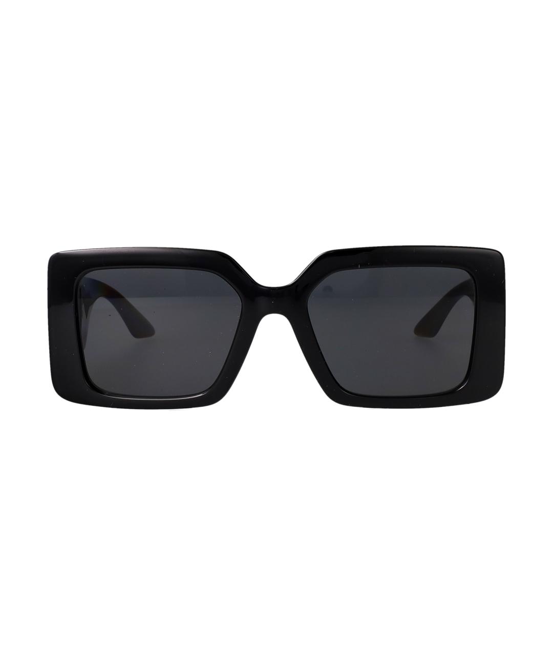 VERSACE Черные пластиковые солнцезащитные очки, фото 1