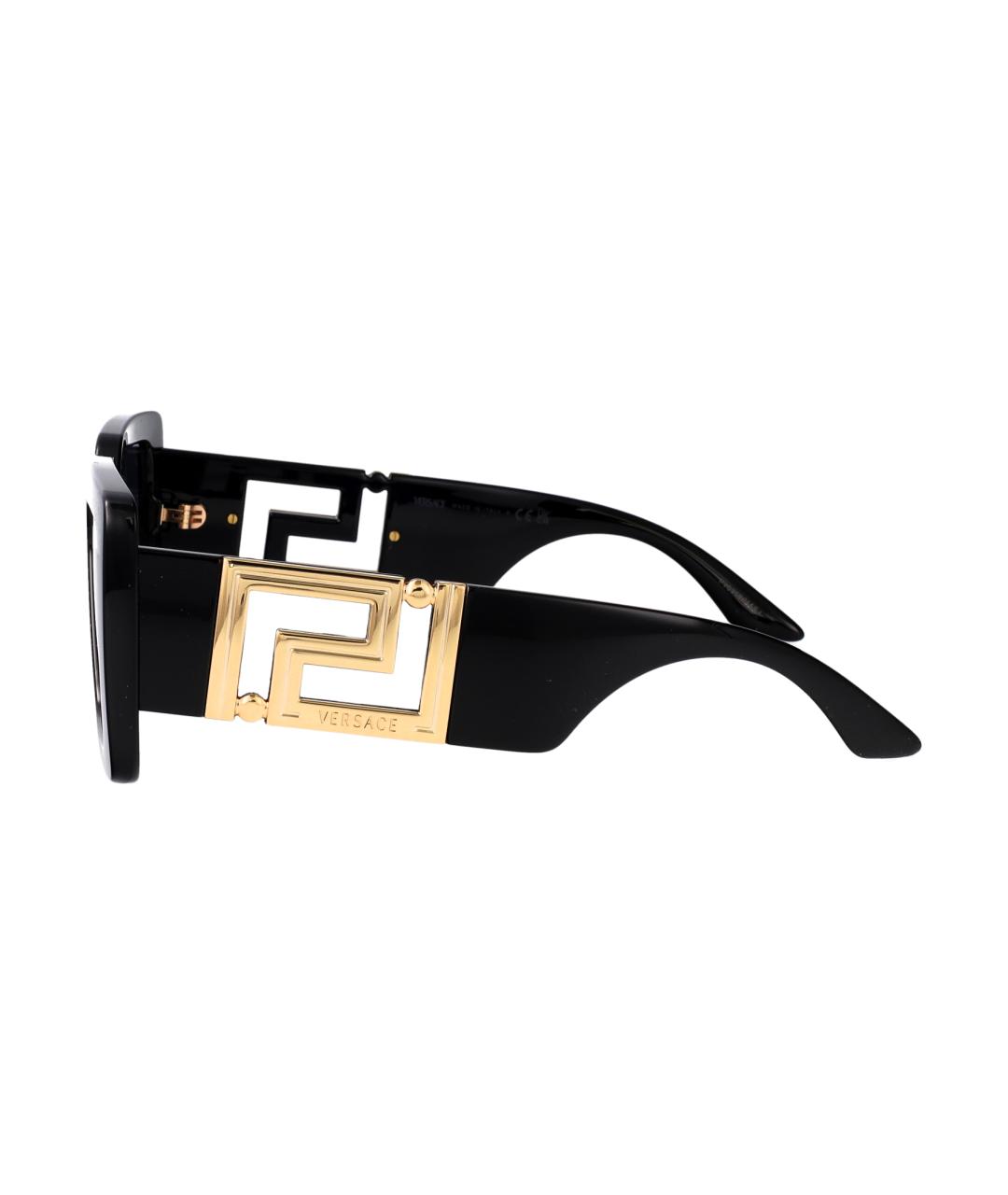 VERSACE Черные пластиковые солнцезащитные очки, фото 3