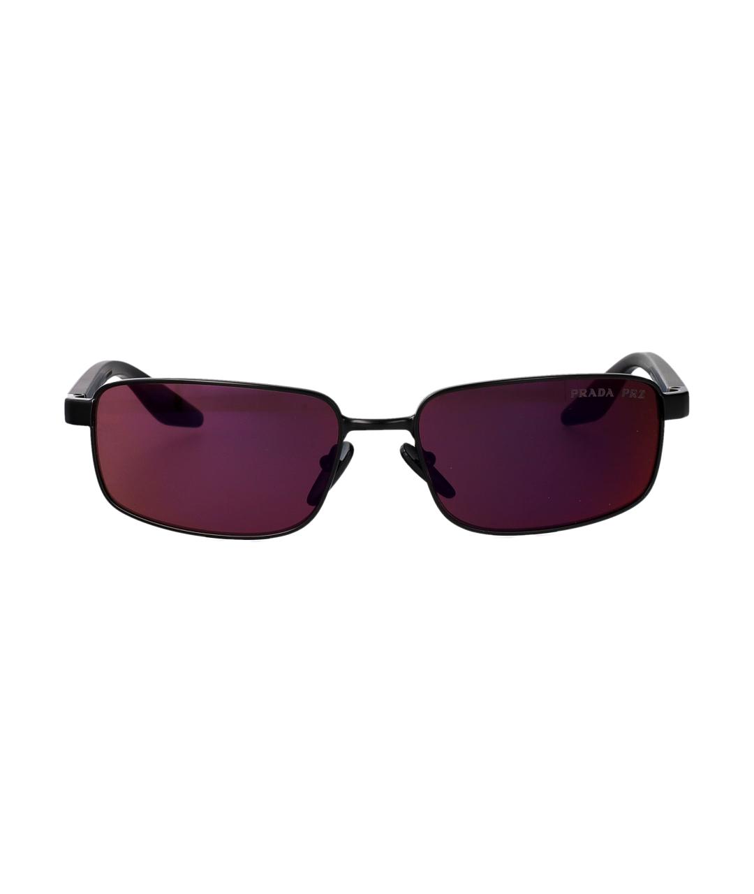 PRADA Черные металлические солнцезащитные очки, фото 1