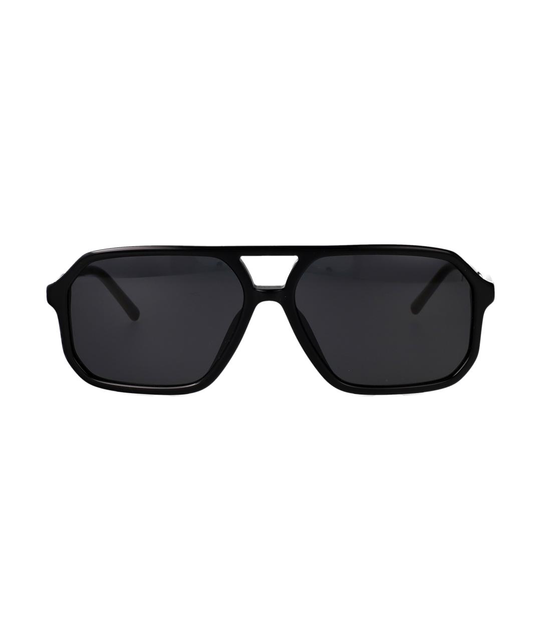 DOLCE&GABBANA Черные пластиковые солнцезащитные очки, фото 1