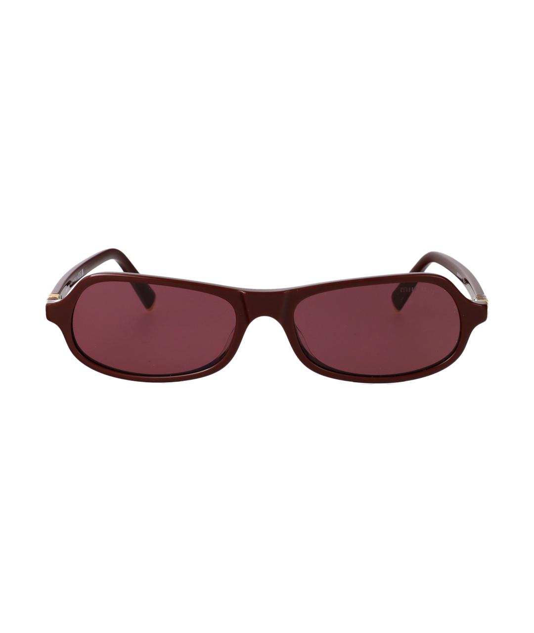 MIU MIU Бордовые пластиковые солнцезащитные очки, фото 1