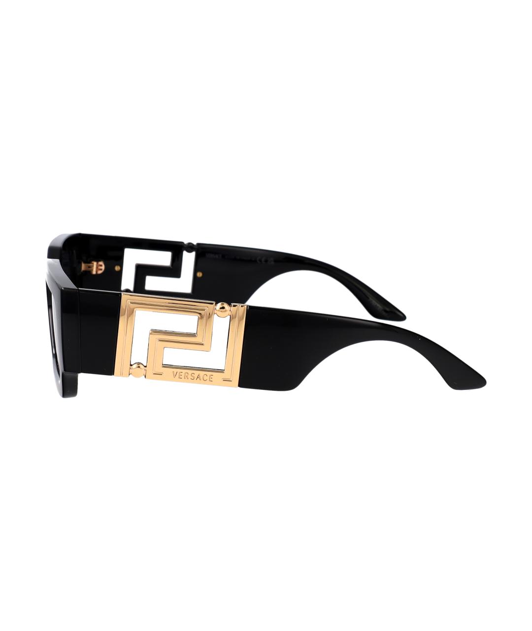 VERSACE Черные пластиковые солнцезащитные очки, фото 3