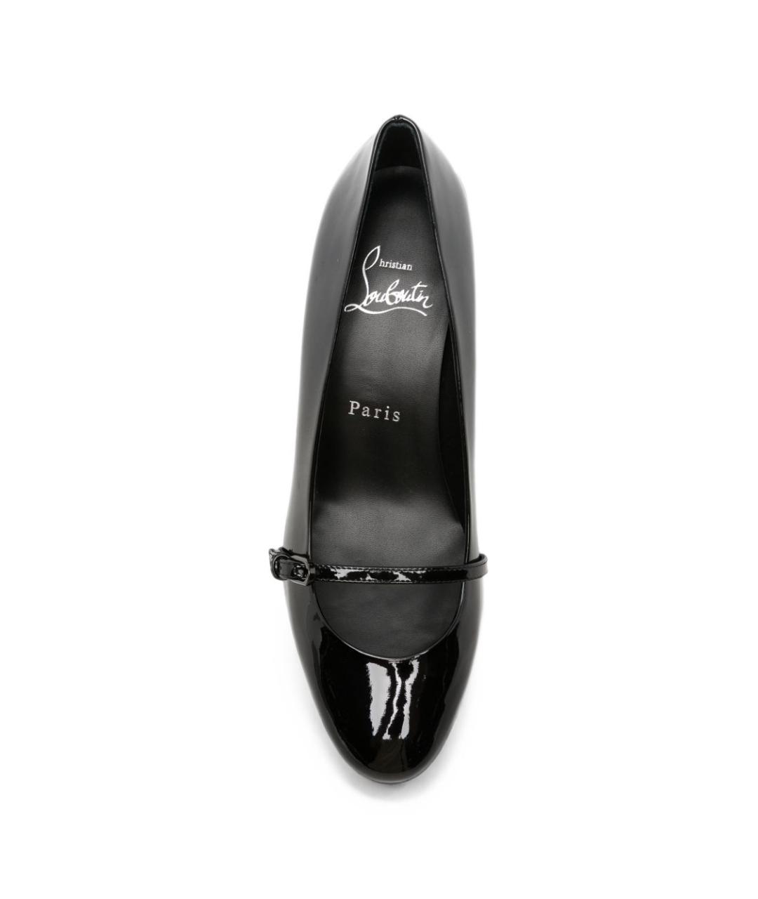 CHRISTIAN LOUBOUTIN Черные кожаные туфли, фото 3