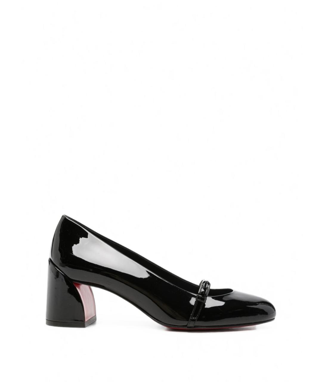 CHRISTIAN LOUBOUTIN Черные кожаные туфли, фото 1