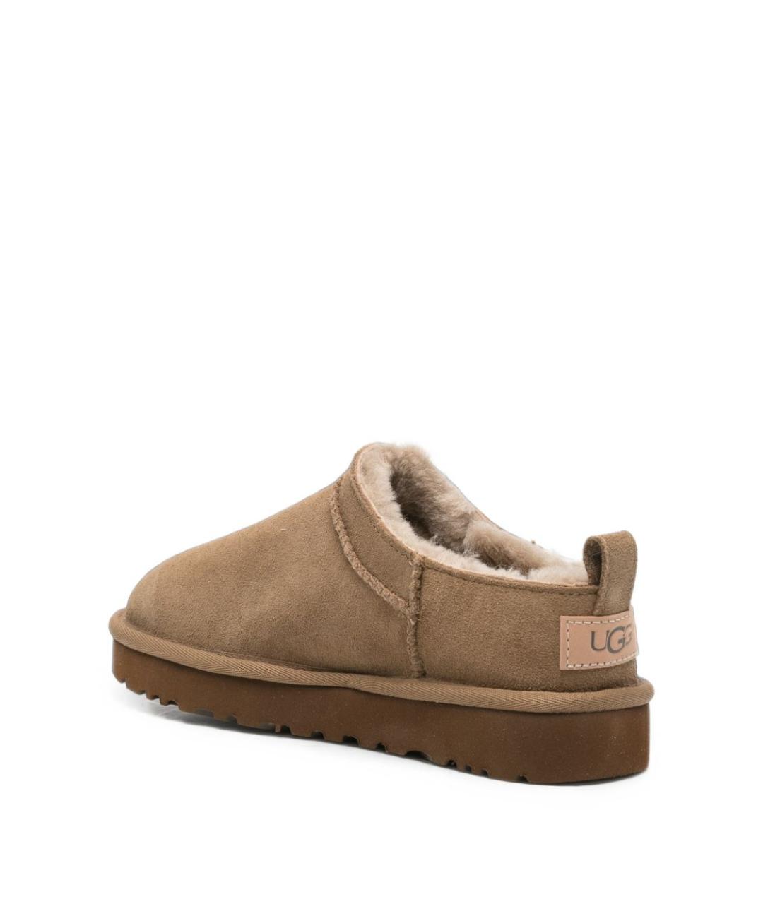 UGG Бежевые замшевые мюли, фото 3