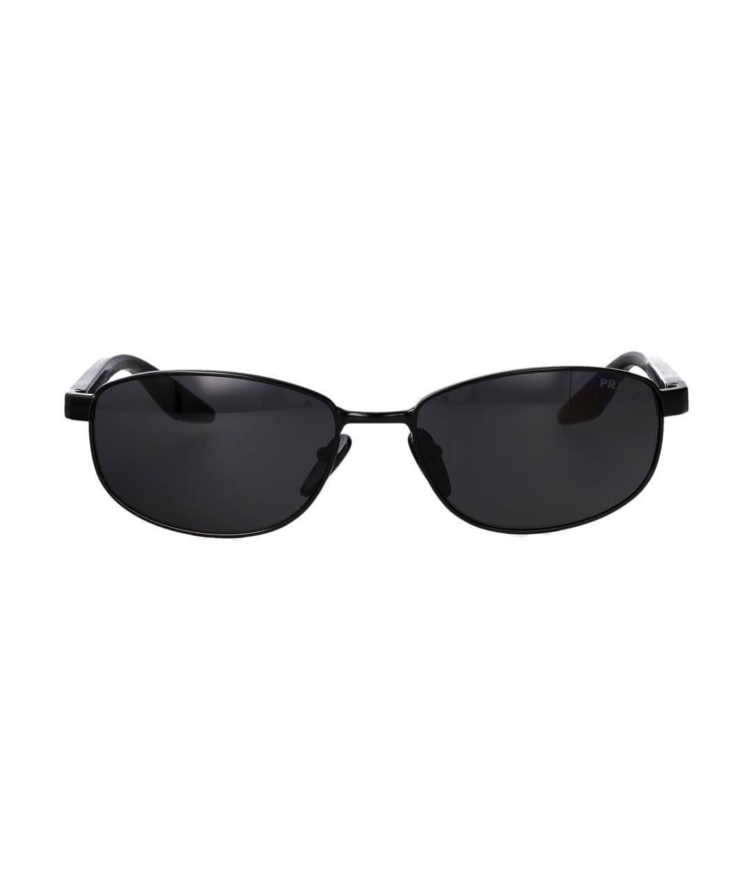 PRADA Черные металлические солнцезащитные очки, фото 1