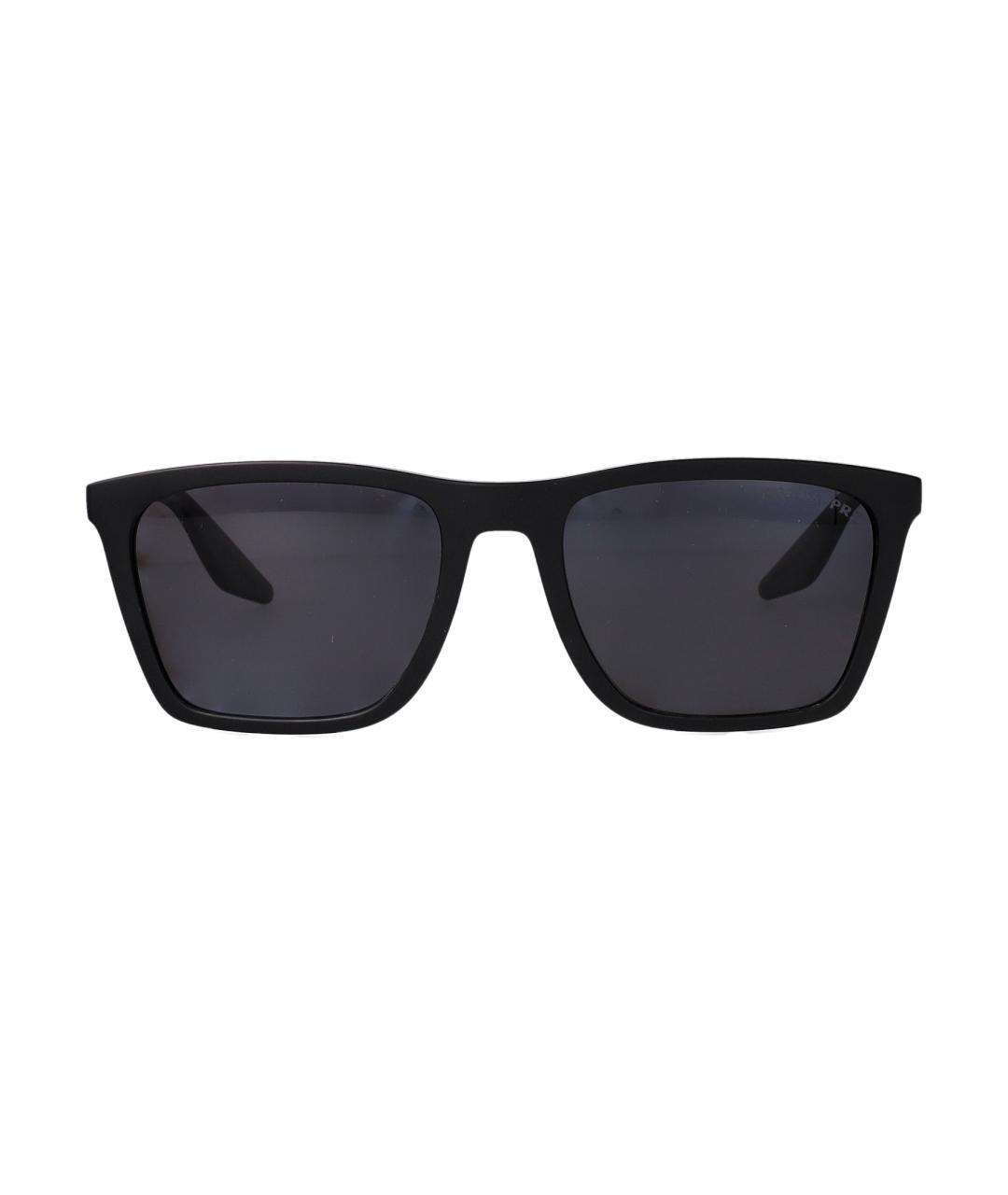 PRADA Черные пластиковые солнцезащитные очки, фото 1