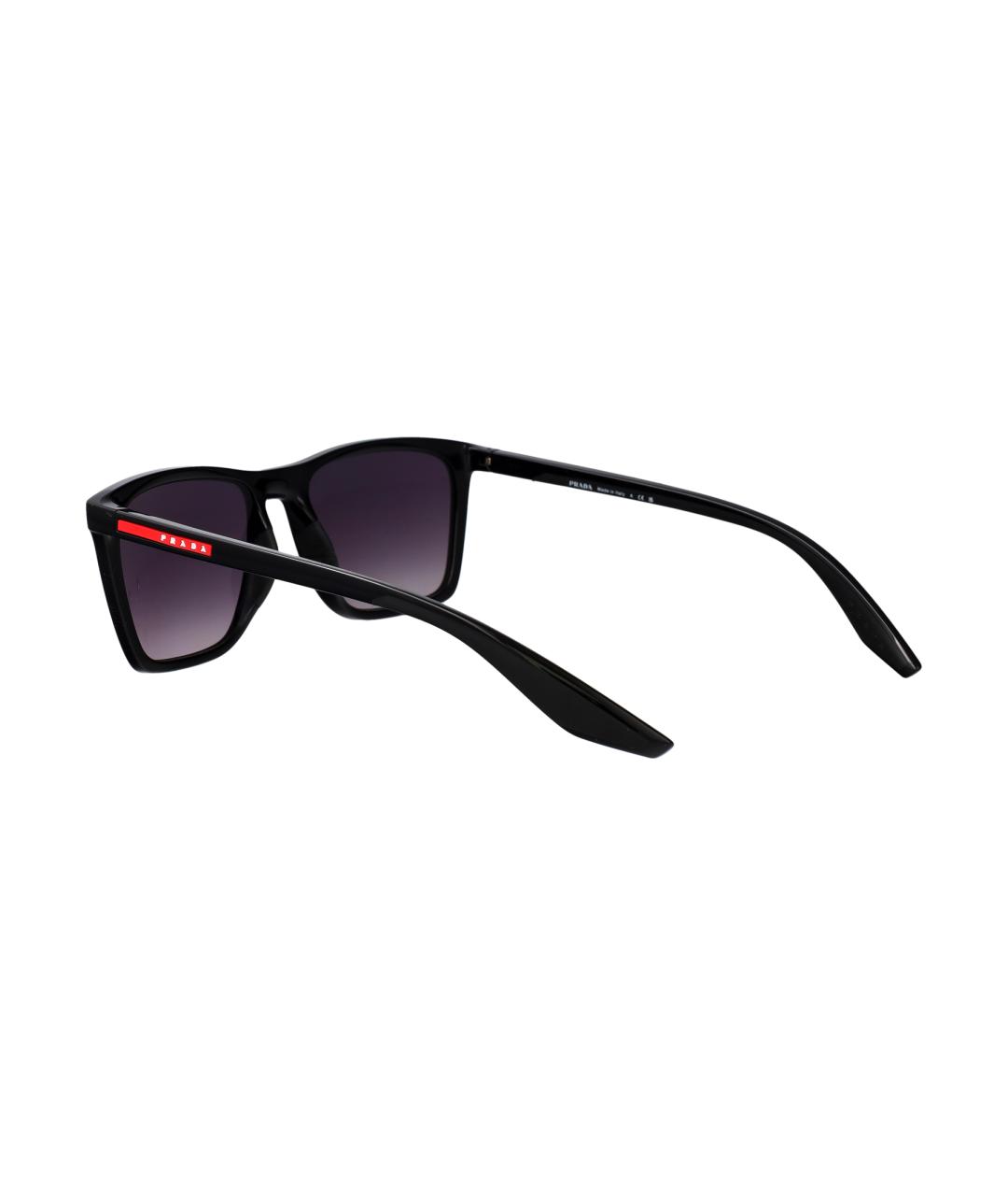 PRADA Черные пластиковые солнцезащитные очки, фото 4