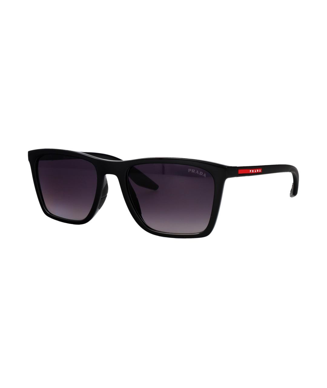 PRADA Черные пластиковые солнцезащитные очки, фото 2