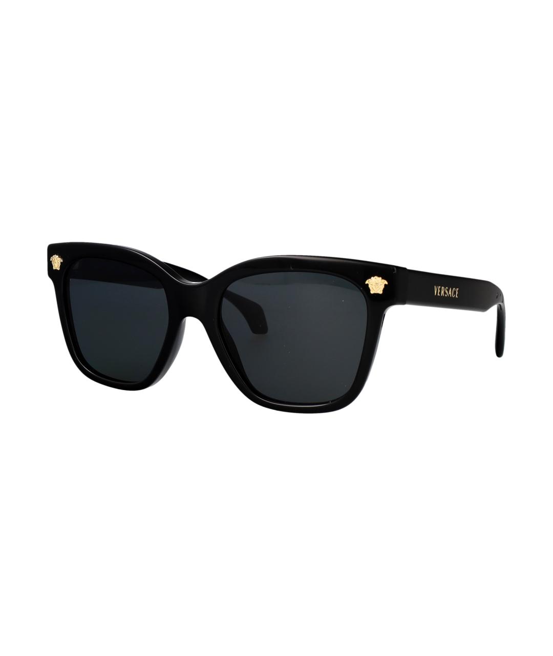 VERSACE Черные пластиковые солнцезащитные очки, фото 2