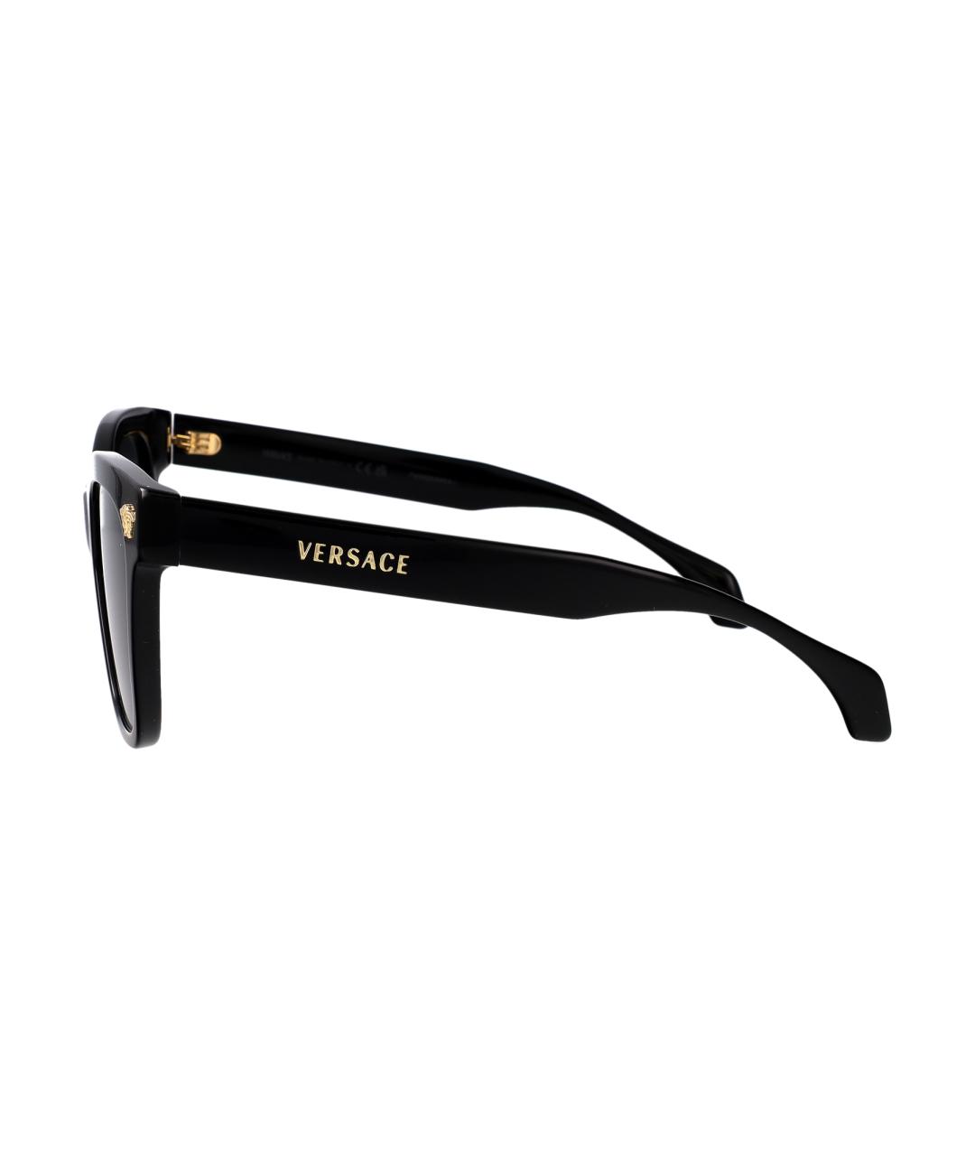 VERSACE Черные пластиковые солнцезащитные очки, фото 3