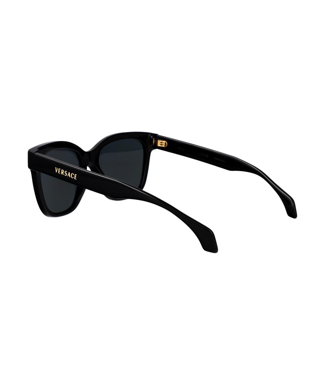VERSACE Черные пластиковые солнцезащитные очки, фото 4