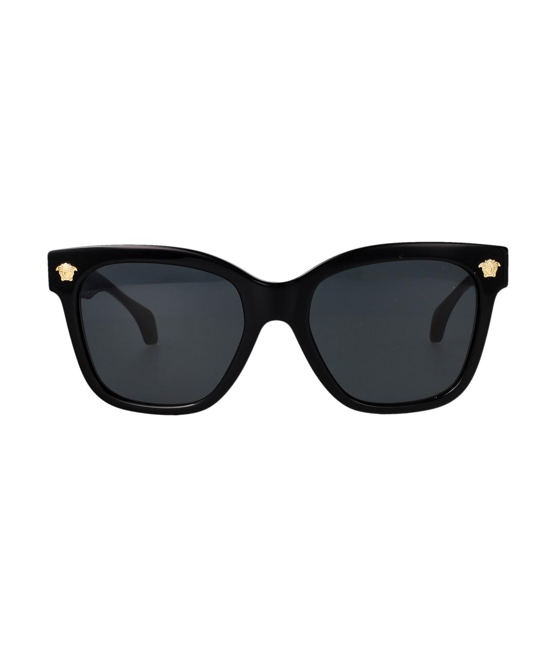 VERSACE Черные пластиковые солнцезащитные очки, фото 1