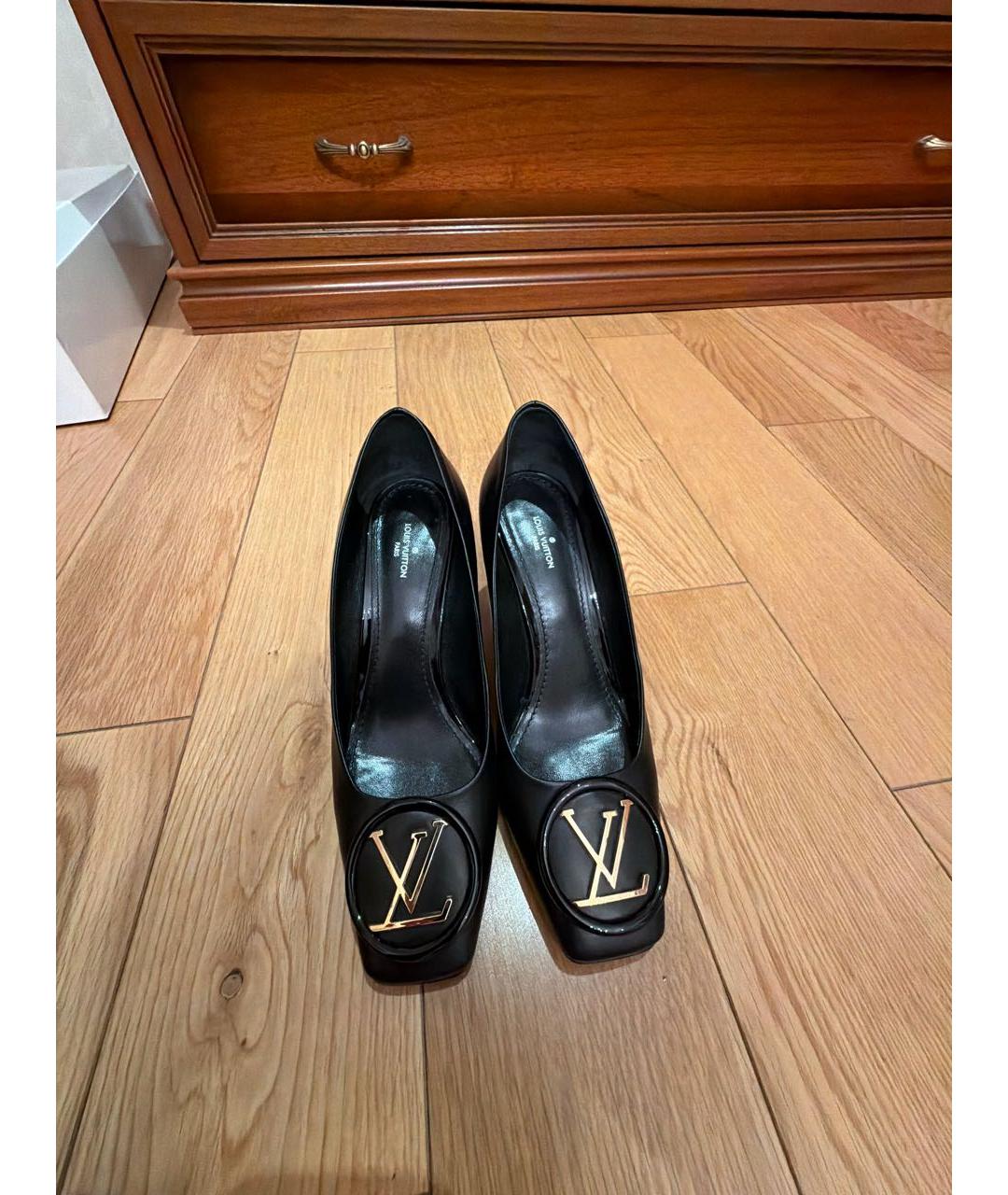 LOUIS VUITTON Черные кожаные туфли, фото 2