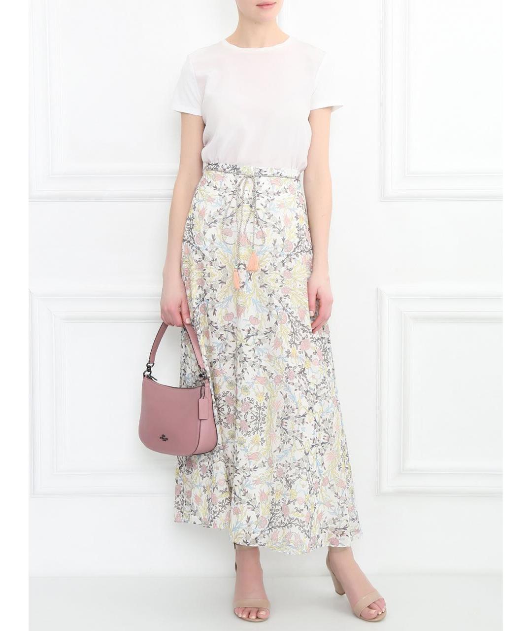 WEEKEND MAX MARA Мульти шелковая юбка миди, фото 4
