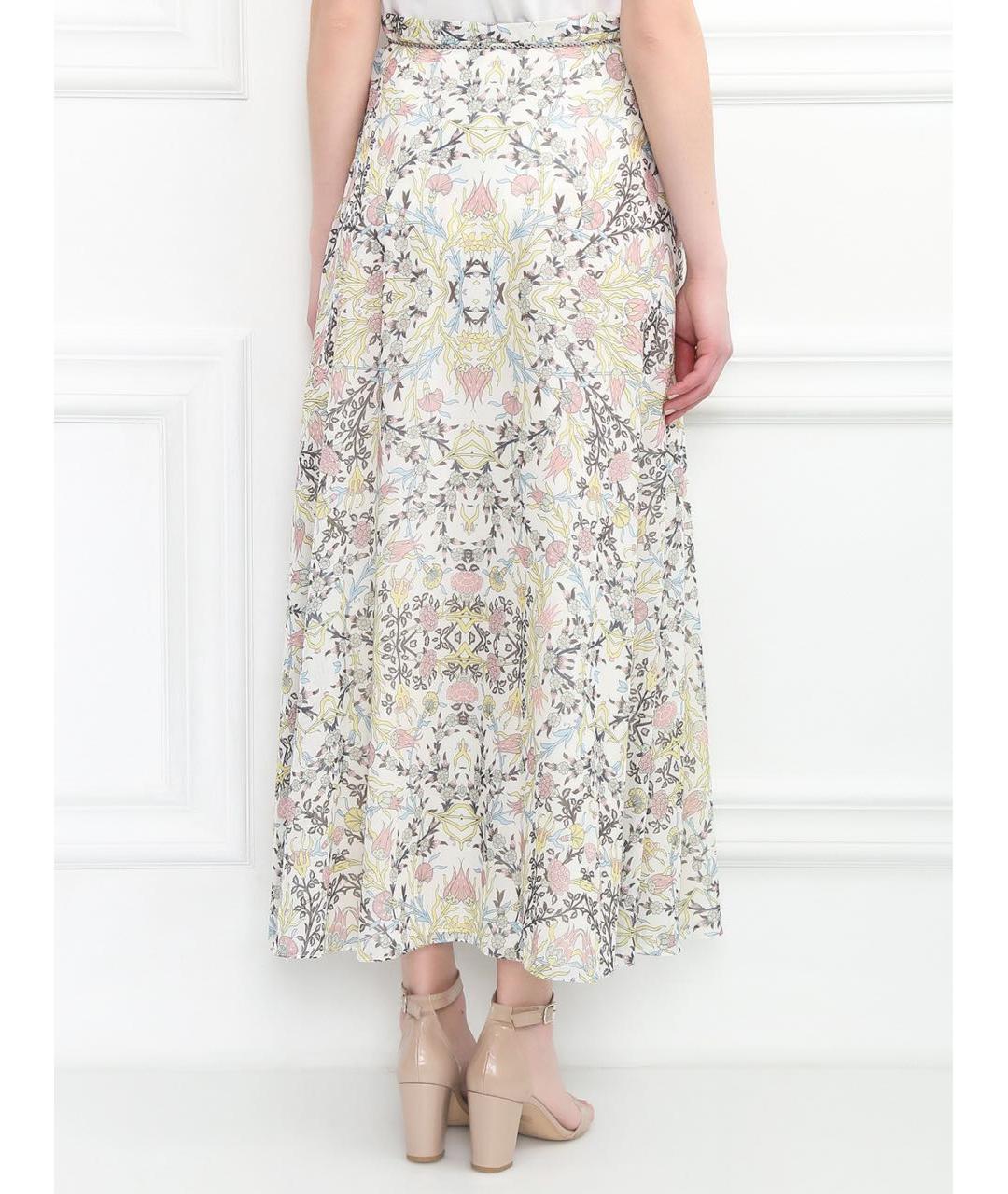 WEEKEND MAX MARA Мульти шелковая юбка миди, фото 7