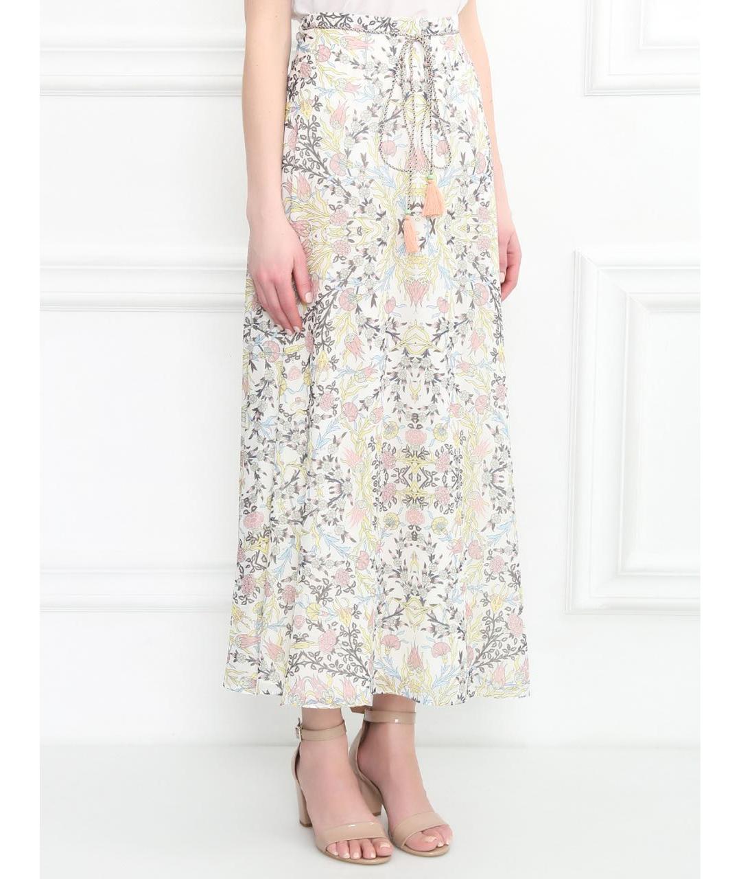 WEEKEND MAX MARA Мульти шелковая юбка миди, фото 5