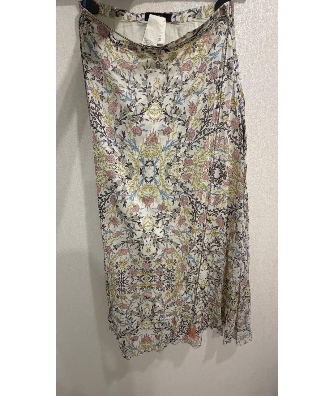 WEEKEND MAX MARA Мульти шелковая юбка миди, фото 2